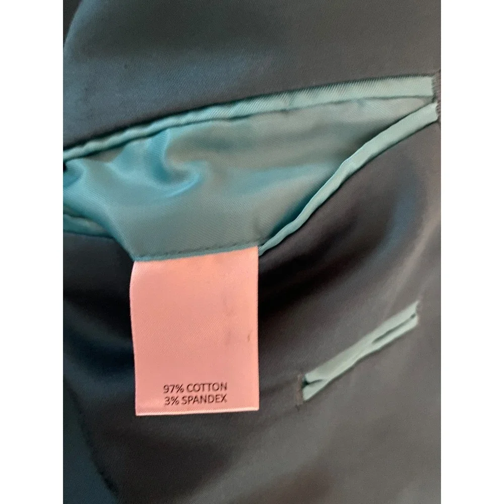 Murano Mens Slim Fit Green Satin Finish Blazer Sport Coat Size 38 R Cotton Blend
